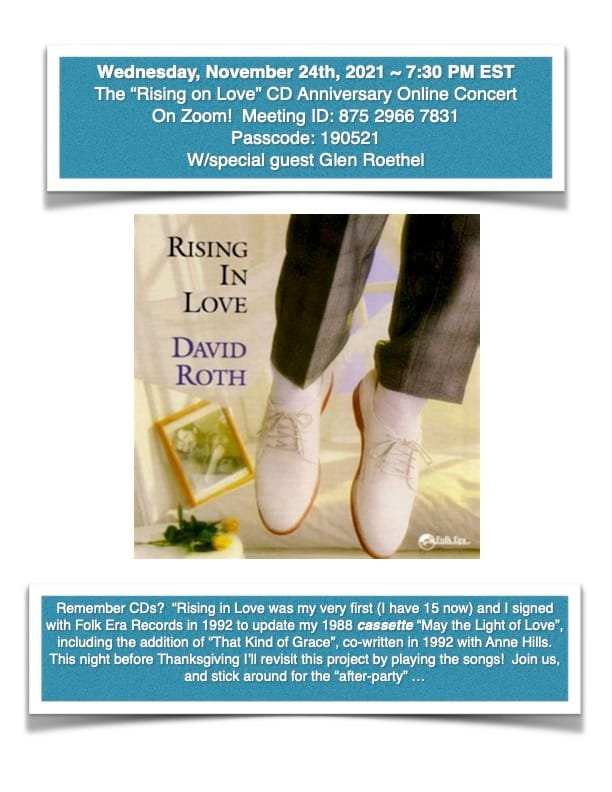 Rising in Love concert flyer JPEG